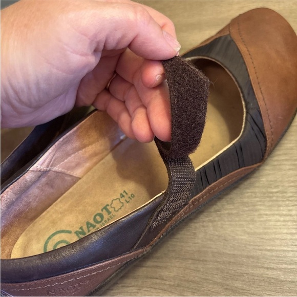 NAOT women’s Flat Mary Jane Shoes In Brown Size 41 (10US) - Picture 13 of 16